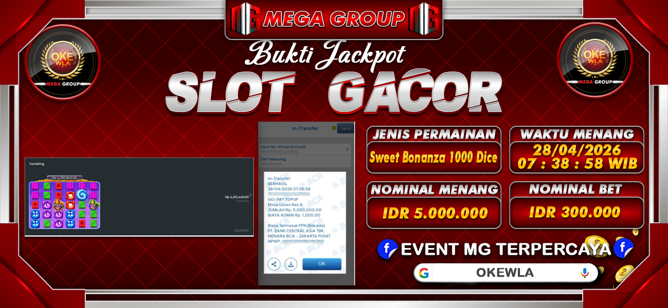 Bukti JP situs Okewla hari Selasa, 28 April 2026