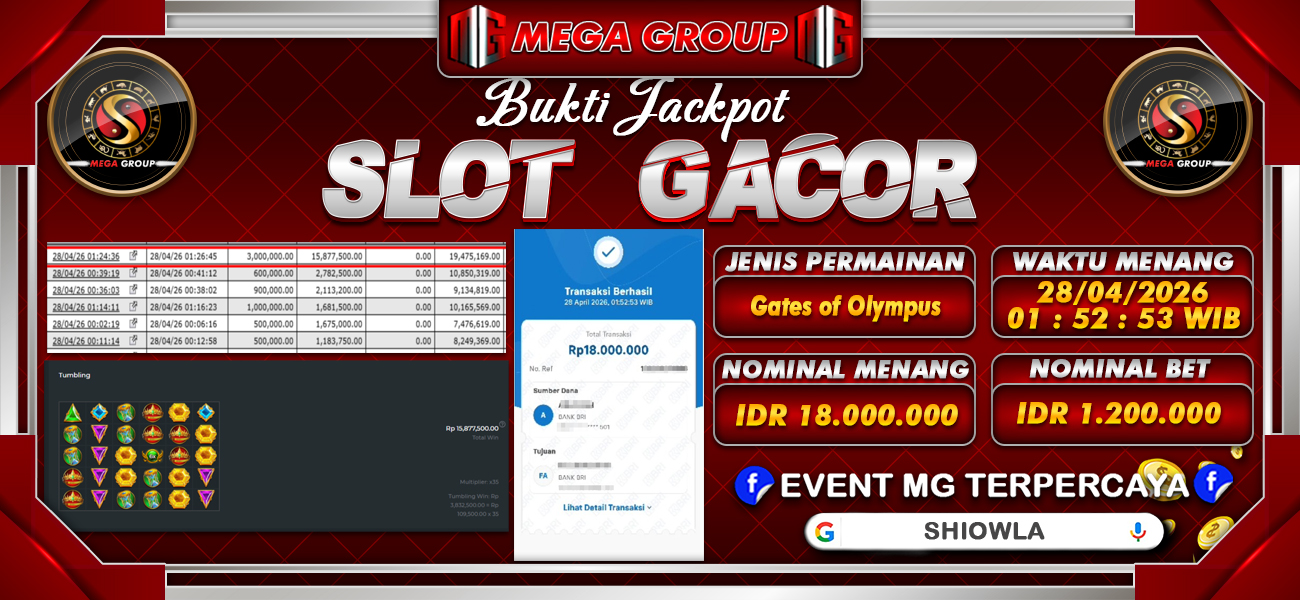 Bukti JP situs Shiowla hari Selasa, 28 April 2026